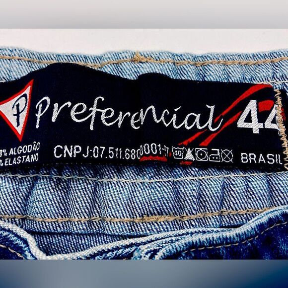 New Collection Preferencial 44 Plus Size Denim Super Stretch Shorts Brazil - Picture 6 of 7